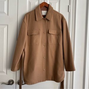 Wilfred realto shirt jacket / belted wool shacket